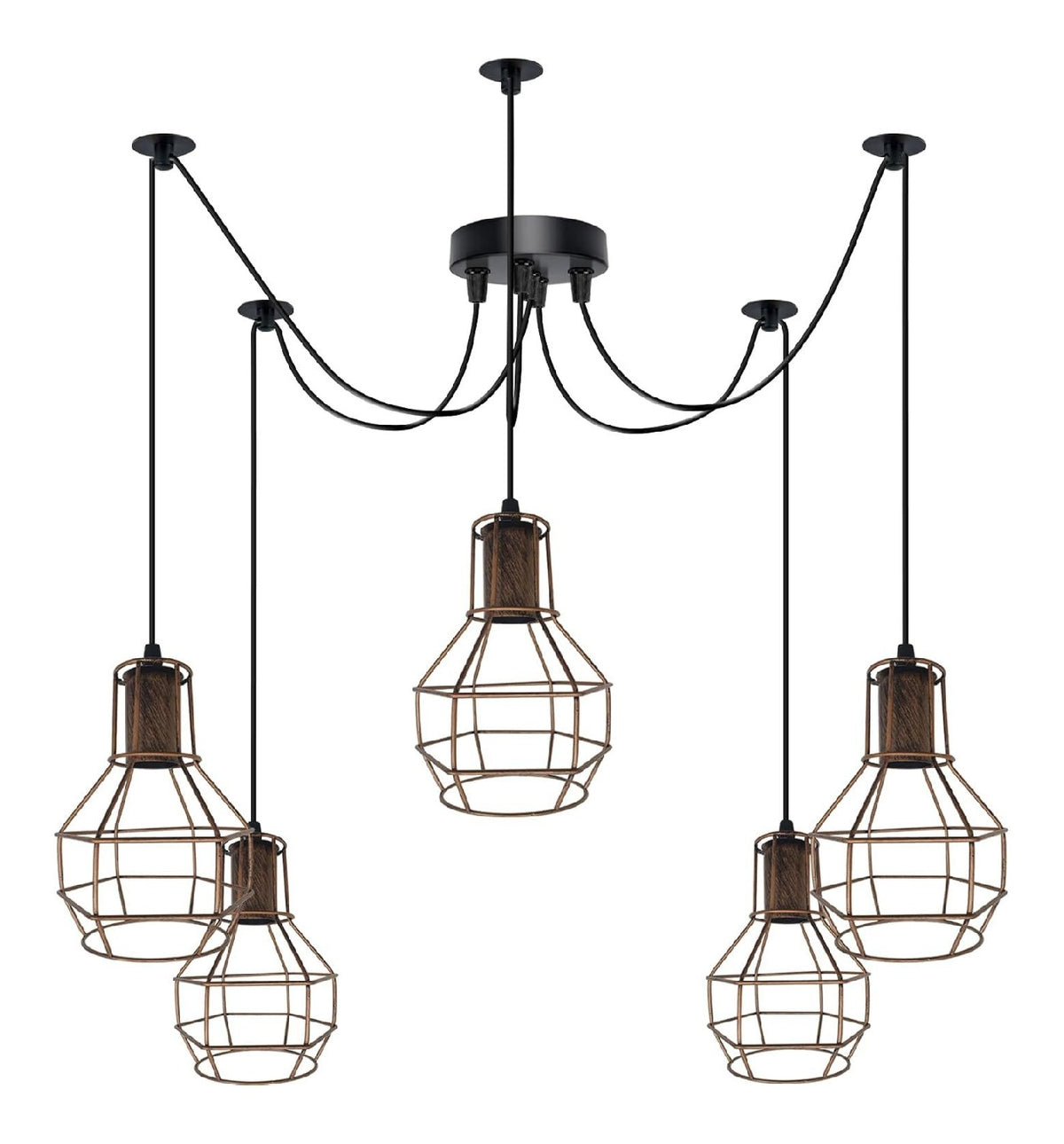 Eclairage Cuivre contemporain en version suspension 60 W E27
