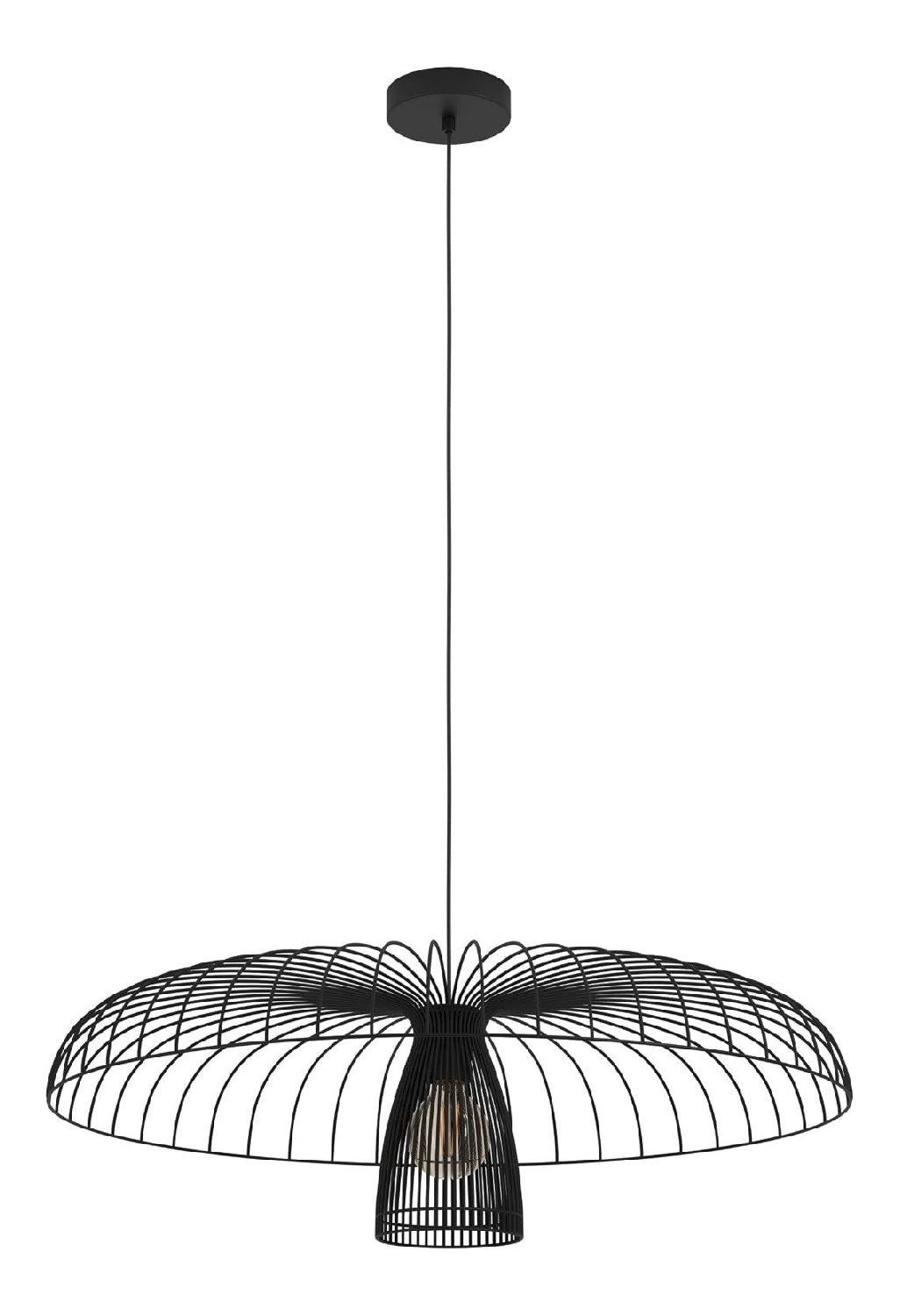 Solution lumineuse Noir au dessin sobre en format suspension 60 W E27 LM-5615