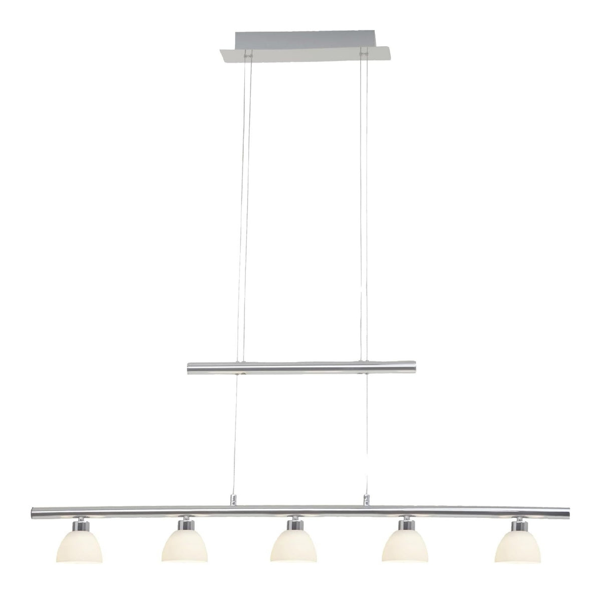 Suspension Blanc aux lignes epurees avec eclairage confortable